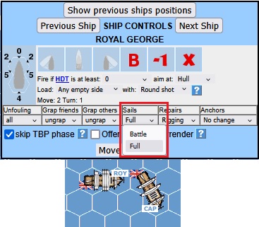Full sails pulldown list and examples.